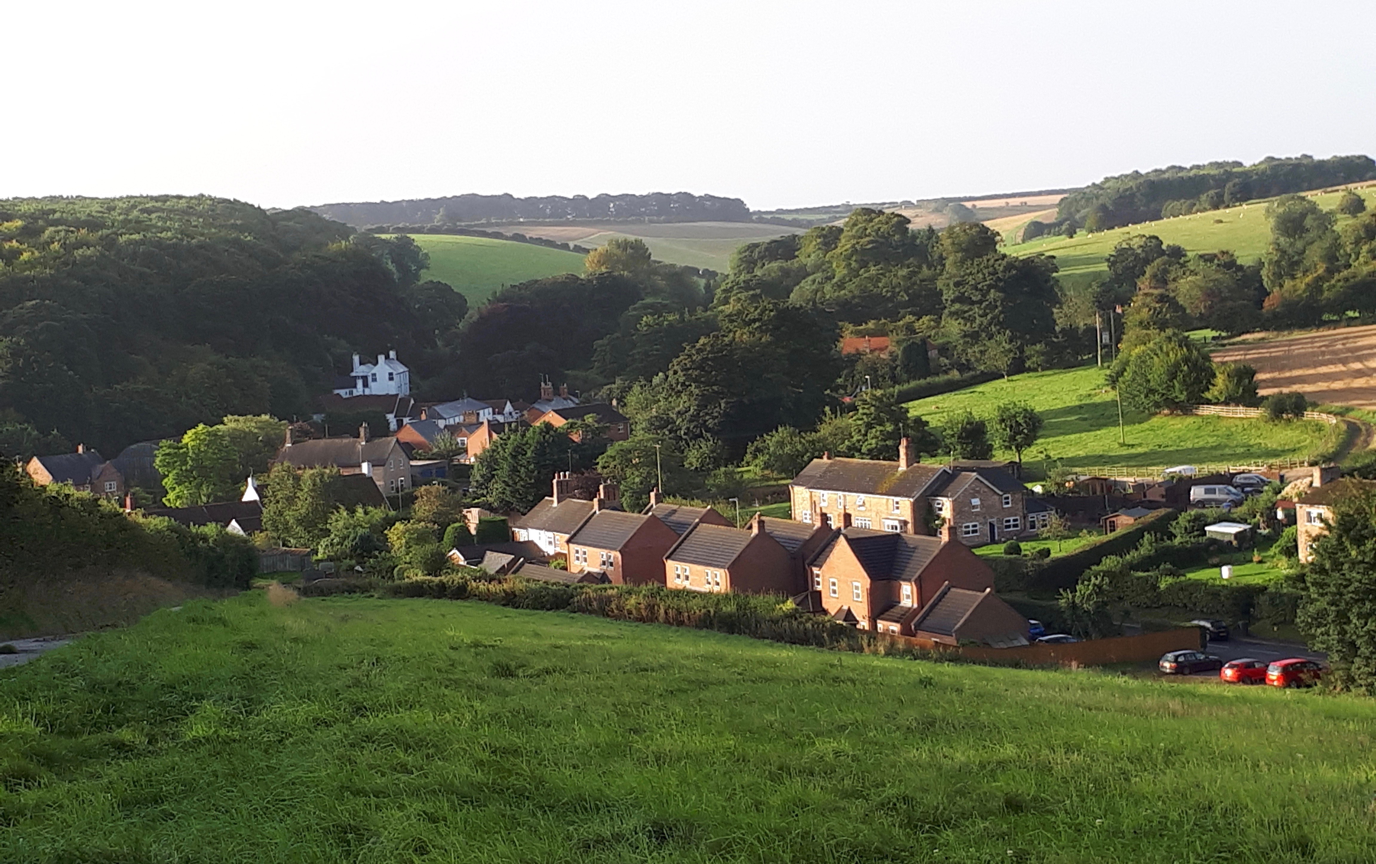 A picture of the village from the hill above